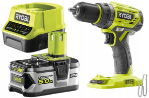 Ryobi Wkrętarka Wiertarka Bezszczotkowa R18dd7 5ah