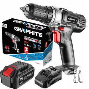 Wiertarko Wkrętarka +4ah 18v Li-ion Led Graphite