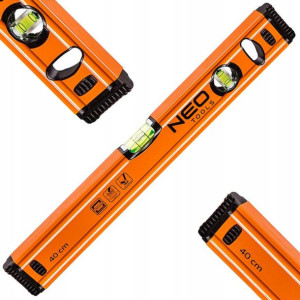 NEO POZIOMNICA POZIOM aluminiowa 2 libelle 40cm