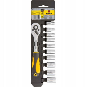 Klucze Nasadowe 1/4", 11 Szt. Topex 38d650