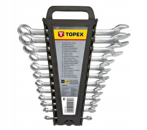 Klucze Płasko-oczkowe Topex Zestaw 6-22mm 12 Sztuk