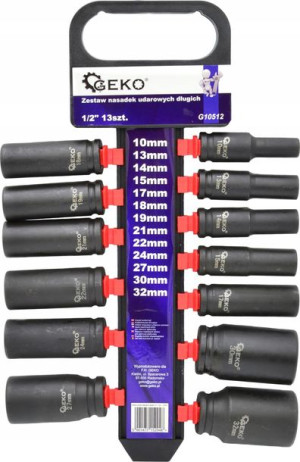 Nasadki Udarowe Długie Zestaw 1/2 10-32mm G10512