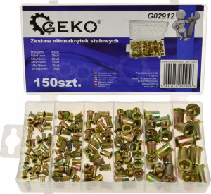 Zestaw Nitonakrętek Stalowych M3- M10 150szt