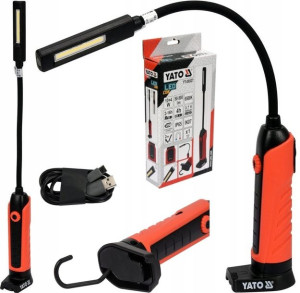 Lampa Warsztatowa Aku Led 2x5w Cob Elast. Ramię