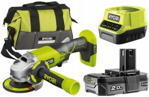 Ryobi Szlifierka Kątowa Aku. R18ag 18v +2ah +torba
