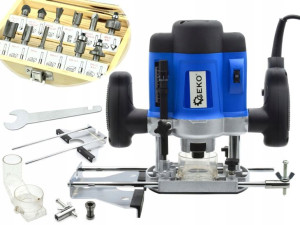 Frezarka Górnowrzecionowa 1200w 6-8mm +frezy 12szt