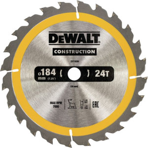 DeWALT tarcza piła do drewna 184mm 16mm 24z DT1939
