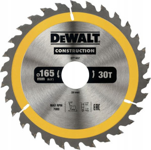 Tarcza do Cięcia Drewna 165mm 30Z DeWALT DT1937