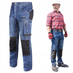 LAHTI PRO Spodnie robocze jeans stretch r.M +PASEK