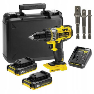 STANLEY Wiertarko Wkrętarka 18V FMC600 2x2Ah +3ad