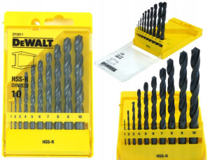 DT5911 DEWALT Komplet wierteł do metalu HSS 10szt