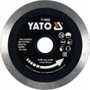 Tarcza Diamentowa 125mm Do Ceramiki Yt-59952