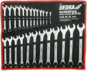 Dedra Klucze Płasko-oczkowe 25szt 6-32mm 1406