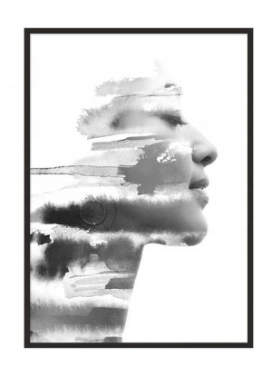 OBRAZ PLAKAT W RAMIE 33x43 cm Twarz P631