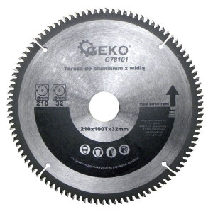 Tarcza Piła Widiowa Do Aluminium 210mm 100z +reduk