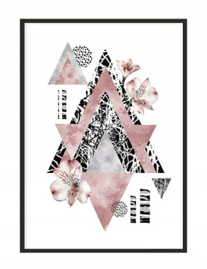 OBRAZ PLAKAT W RAMIE 53x73 cm Geometria P1096