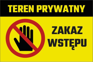 TABLICZKA TABLICA Zakaz Wstępu 20x30 cm PCV T028