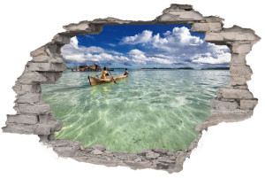 NAKLEJKI 3D fototapeta CEGŁA widok 130 x 90