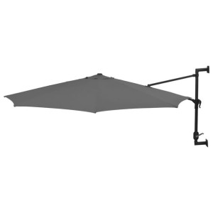 Parasol ścienny na metalowym słupku, 300 cm, antracytowy