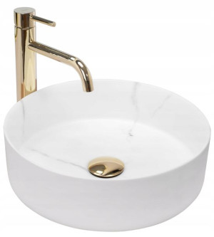 Umywalka Ceramiczna Nablatowa SAMI MARBLE MAT