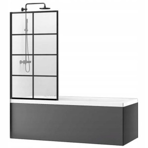 Parawan Nawannowy Stały Lagos-1 Fix 80x140 Czarny