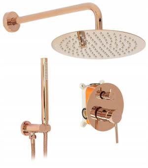 Zestaw Natryskowy Podtynkowy Lungo Rose Gold