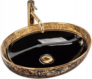 Umywalka Ceramiczna Nablatowa Margot Black Rea