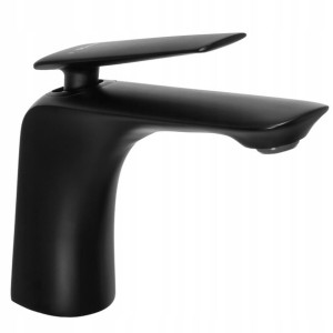 Bateria Umywalkowa Jager Black Czarna Niska - Rea