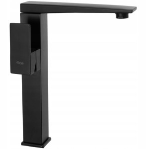 Bateria Umywalkowa Levi Black Czarna Wysoka - Rea