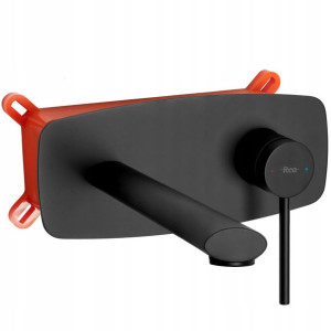 Bateria Umywalkowa Podtynkowa Oval Black Rea