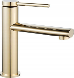 Bateria umywalkowa OVAL Niska Gold Złota - REA