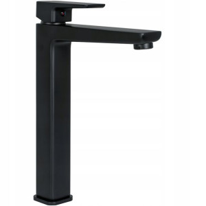 Bateria umywalkowa Orix Wysoka Black Czarna - REA