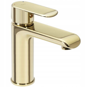 Bateria umywalkowa BLOOM Niska Złota Gold - REA