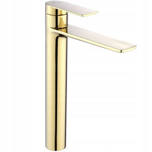 Bateria umywalkowa STORM Wysoka Gold złota - REA