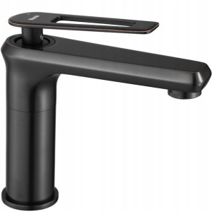 Bateria umywalkowa Blade Czarna Niska - REA