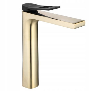 Bateria umywalkowa SOUL Wysoka Gold mat black REA