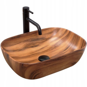 Umywalka Nablatowa BELINDA WOOD MAT - REA