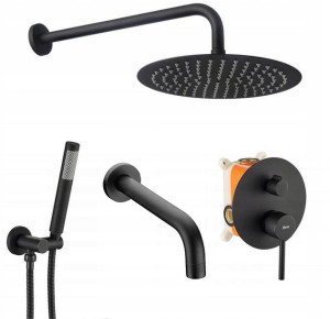 Zestaw Wannowo-Prysznicowy Lungo Black - REA