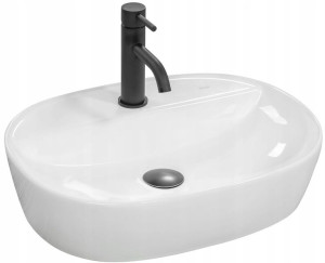 Umywalka Ceramiczna Carina Nablatowa Biała Rea