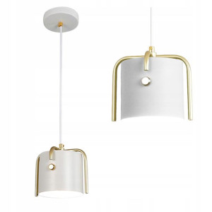 Lampa Sufitowa Wisząca Metalowa Elegant Biała E27