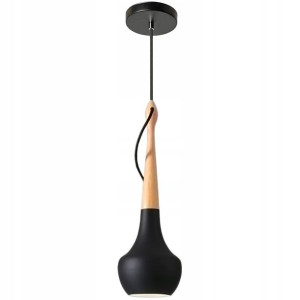 Lampa Sufitowa Wisząca Klosz Metal Czarna Loft