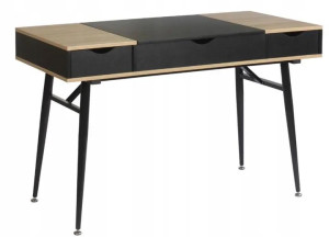 Biurko Loft Czarne/sonoma Komputerowe Metal