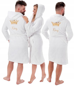 Szlafrok Męski Z Haftem King L Xl Dla Par Prezent
