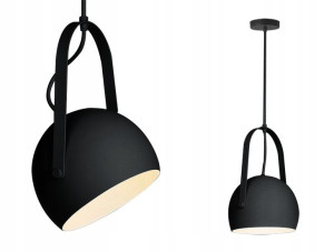 Lampa Sufitowa Metalowa Kula Okrągła Czarna E27