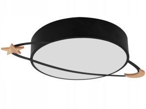 Lampa Plafon Moon Czarny Sufitowa Żyrandol Loft