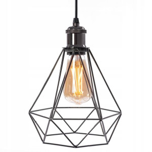 LAMPA WISZĄCA DIAMENT Metal LOFT Chrome Black