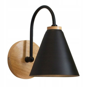 Lampa Pojedyńcza Kinkiet Ścienny Forest Black