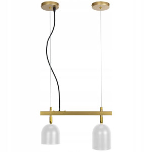 Lampa Sufitowa Wisząca Metalowa Biała White Gold