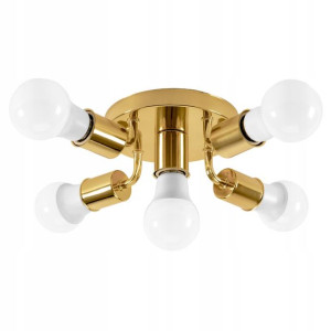 Lampa Sufitowa Reflektor Metalowa Round Gold 5