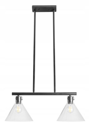 Lampa Sufitowa Szklana Metalowa App317-2cp Loft